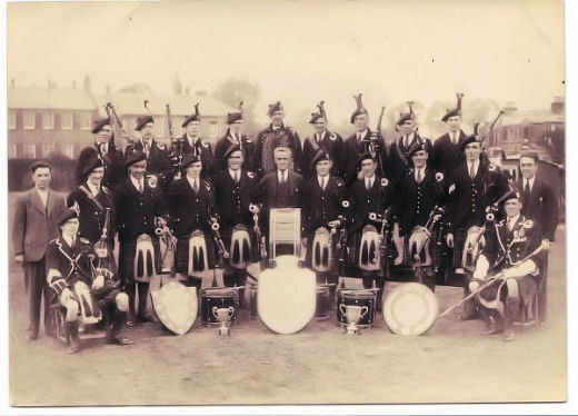 The 1933 Prize-Winning Band photographed behind the Vale Masonic